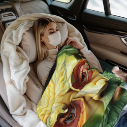 Coperta in flanella da 280 g (stile verticale) - Motivo squisito, comoda e calda