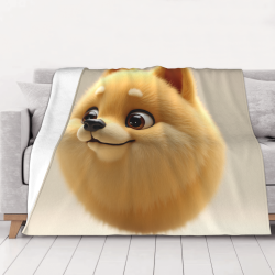 Drap de flanelle de 280 g (Horizontal) avec motif de chien mignon