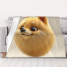 Drap de flanelle de 280 g (Horizontal) avec motif de chien mignon