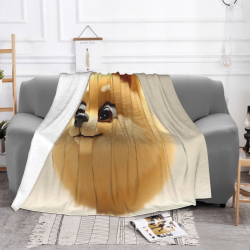 Drap de flanelle de 280 g (Horizontal) avec motif de chien mignon