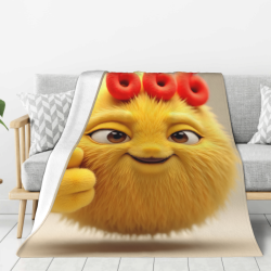Coperta in Flanella con Cartoni Animati Adorabile - Accogliente e Calda