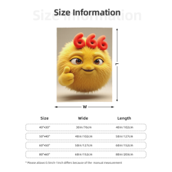 可爱卡通法兰绒毛毯 - 舒适温暖