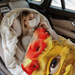 Coperta in Flanella con Cartoni Animati Adorabile - Accogliente e Calda