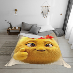 Coperta in flanella da 280 g (orizzontale) - Motivo di cartone animato carino