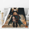280g Flannel Fleece Blanket (Vertical Style) with Pattern