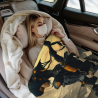 280g Flannel Fuzzy Blanket (Vertical Style) with Sci-Fi Pattern, Comfortable and Warm