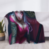 Coperta in flanella polare da 280 g (con motivo di ragazza elfica)