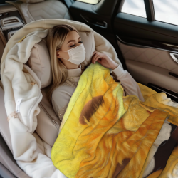 280g Flannel Blanket (Vertical Style) with Pattern
