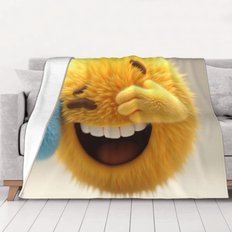 Creative Smiling Flannel Blanket - Okomall