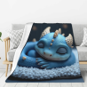 Couette en Flanelle Verticale - Motif Dragon Mignon