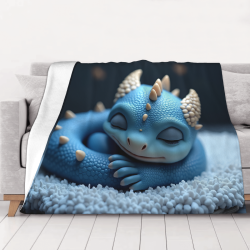 Coperta in felpa di flanella da 280 g con motivo di Furia Notturna - Una scelta confortevole