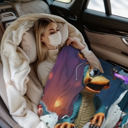 280g Coperta in Flanella Peluchina (Orizzontale) - Disegno Cartoons Adorabile