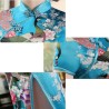Robe de style chinois améliorant l'élégance du cheongsam, robe longue en soie imprimée rétro pour femmes, tenue de tous les jours, tenue de banquet et de spectacle.