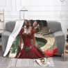 280g Flanell-Fuzzy-Decke (Horizontalstil) mit Fantasie-Damenmuster