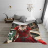 280g Flanell-Fuzzy-Decke (Horizontalstil) mit Fantasie-Damenmuster