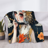 Coperta in Flanella Pelosa 280g (Stile Orizzontale) con Motivo Antico di Ragazza