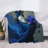 280g Fleece-Decke aus Flanell: Muster einer Frau in einem blauen Kleid, eine gute Wahl für Komfort und Wärme