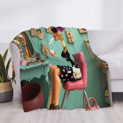 Manta de franela polar de 280 g (Estilo Horizontal) Versión de Patrón de Moda
