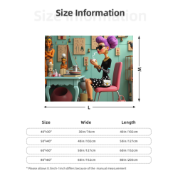 280g 플래넬 플리스 베란다 (가로 스타일) 패션 패턴 버전