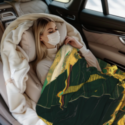 Coperta di flanella da 280 g (stile verticale): Motivo misterioso e materiale di alta qualità