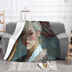 고풍스러운 패턴이 있는 280g 플란넬 퍼지 담요 (수평) - 편안함과 따뜻함을 위한 좋은 선택