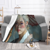 고풍스러운 패턴이 있는 280g 플란넬 퍼지 담요 (수평) - 편안함과 따뜻함을 위한 좋은 선택