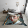 Coperta in Flanella Morbida da 280g (Orizzontale) con Motivo di Stile Antico - Una Buona Scelta per Comfort e Calore