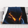 Manta de flanela polar de 280g (estilo horizontal) con diseño de casco de ciencia ficción