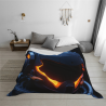 Manta de flanela polar de 280g (estilo horizontal) con diseño de casco de ciencia ficción