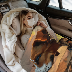 280g Flanell Fleece Decke (Vertikaler Stil): Druckteppich im alten ägyptischen Stil