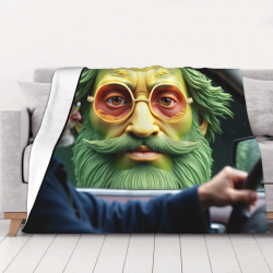 Manta de Flannel Fuzzy de 280g (Horizontal) - Patrón Fantástico Súper Suave