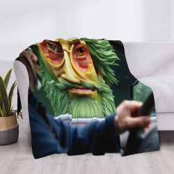 Manta de Flannel Fuzzy de 280g (Horizontal) - Patrón Fantástico Súper Suave