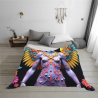 Coperta in flanella da 280 g (orizzontale) con motivo di personaggi fantastici, confortevole e calda
