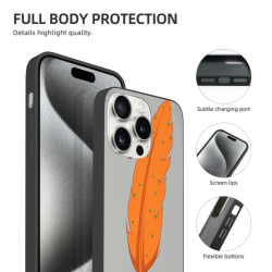 iPhone 15/Pro/Max 羽毛手機殼 - okomall 個性定制