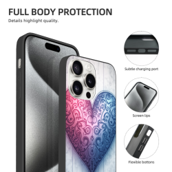 Herz-Verlauf-Hülle für iPhone 15 Pro/Pro Max – okomall