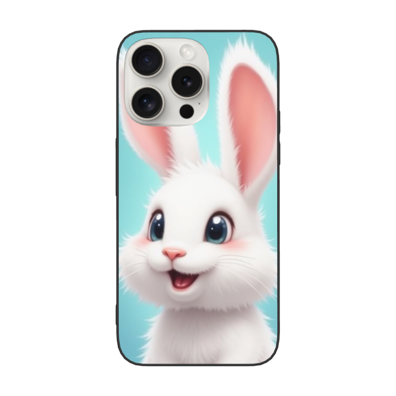 可爱兔子iPhone 15/15 Pro/15 Pro Max手机壳 - okomall