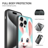 可爱兔子iPhone 15/15 Pro/15 Pro Max手机壳 - okomall