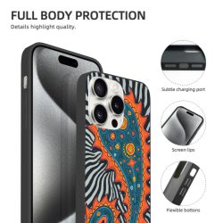 迷幻條紋 iPhone 15/15 Pro/15 Pro Max 手機殼 - OKOMALL