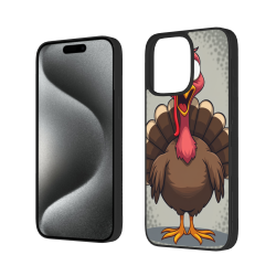可爱火鸡图案 iPhone 15/15 Pro/15 Pro Max 手机壳 - OKOMALL