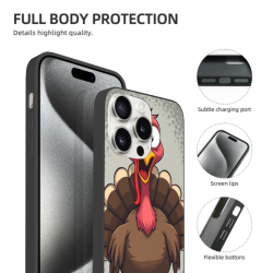 可愛火雞圖案 iPhone 15/15 Pro/15 Pro Max 手機殼 - OKOMALL