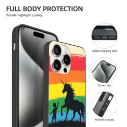 彩虹剪影 iPhone 15/15 Pro/15 Pro Max 手机殼 - OKOMALL