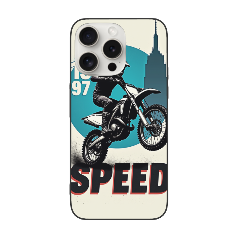 오토바이 패턴 iPhone 15/15 Pro/15 Pro Max 케이스 - OKOMALL