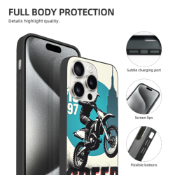 摩托车图案iPhone 15/15 Pro/15 Pro Max手机壳 - OKOMALL