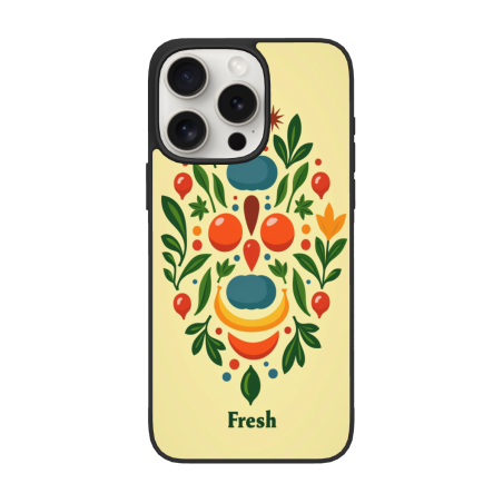 iPhone 15/Pro/Max 手機殼 - 蘋果花卉圖案 - okomall