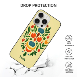 iPhone 15/Pro/Max 手機殼 - 蘋果花卉圖案 - okomall