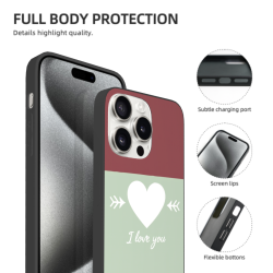 iPhone 15/Pro/Max 心形手機殼 - okomall