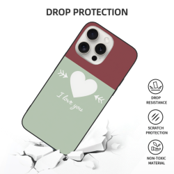 iPhone 15/Pro/Max 心形手机壳 - okomall