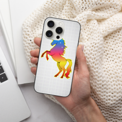 Чехол для iPhone 15/15 Pro/15 Pro Max с радужной гривой - OKOMALL