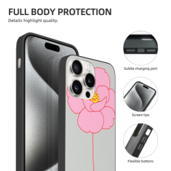 iPhone 15/Pro/Max 手机壳 - 绚丽花卉图案 | okomall