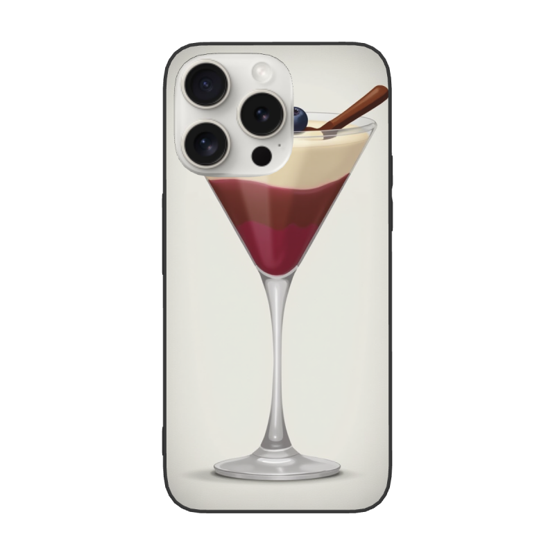 iPhone 15/Pro/Max 雞尾酒圖案手機殼 - OKOMALL
